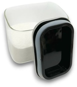 Arte Regal Sklenená obdĺžniková dóza s nerezovým vekom, 0,8l NEREZ VIVO