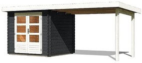 Drevený záhradný domček BASTRUP 2 s prístavkom Lanitplast