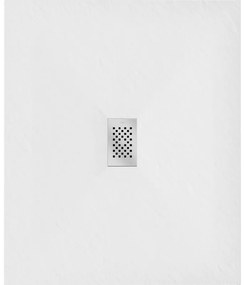 Mexen Hugo, obdĺžniková sprchová vanička SMC 110 x 100 cm, biela, oceľová krytka, 42101011-X