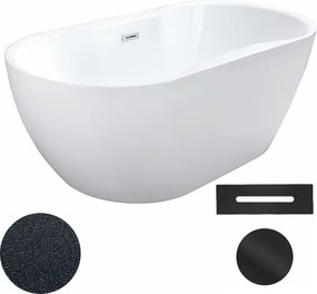 Besco Akrylátová voľne stojaca vaňa Navia Glam G 140x75 (150x80, 160x80) BESCO-Typ výpuste: Click-Clack s prepadom, grafit, BESCO-Rozmery: 160x80, BE…