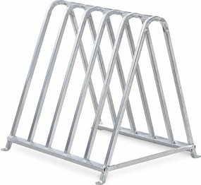 Obojstranný stojan na bicykle na zem, pre 5 bicyklov