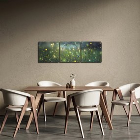Obraz - Čarovná noc (s hodinami) (90x30 cm)