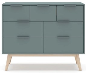Komoda sivozelená 120x83x40 cm Pisco – Marckeric