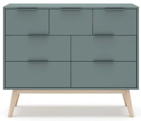 Komoda sivozelená 120x83x40 cm Pisco – Marckeric