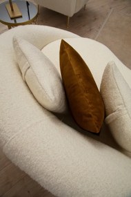 Třímístná pohovka Eses 255 cm boucle krémová pravá