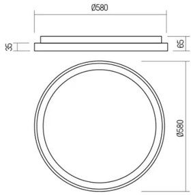 Redo 01-2670-LED Stmievateľné stropné svietidlo ICONIC LED/50W/230Vpr. 58 cm zlatá