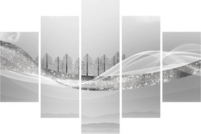 Obraz - Strieborná krajina (150x105 cm)