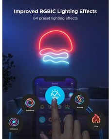 Govee - Neon 2 MATTER ohybný LED pásik 5m RGBIC Wi-Fi IP67