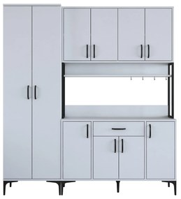 Set kuchynských skriniek Jenaretta 33 (biela + čierna). Vlastná spoľahlivá doprava až k Vám domov. 1107096