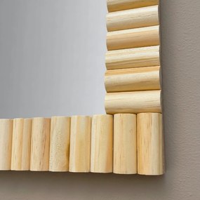 Tutumi Tutumi, nástenné zrkadlo Boho 55x35 cm KLNA-MR01, hnedá, HOM-02803