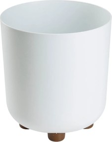 PLASTOVÝ KVETINÁČ TERRA 19,5X21 CM BIELA