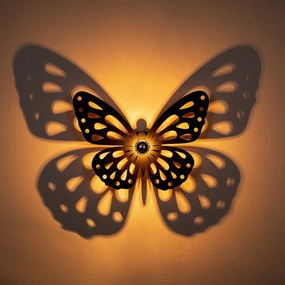 Nástenná lampa Shadows Butterfly čierna