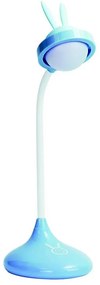 LED Detská dotyková lampička RABBIT LED/0,4W/5V 3000/6500K modrá + USB