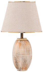 Stolná lampa RAMZES 1xE27/40W/230V krémová/zlatá