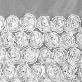 ZÁCLONA NA KRÚŽKOCH EVA MINGE ROSES3 350X250 CM BIELA