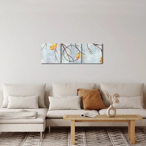 Obraz - Daždivý jeseň (s hodinami) (90x30 cm)