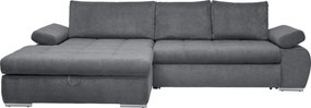 XXXLutz ROHOVÁ SEDAČKA, textil, sivá Carryhome - Sedačky - 002300011402