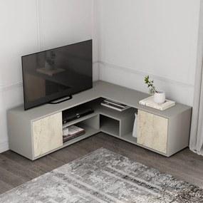 Sivý TV stolík 125x40x120 cm Rosa – Kalune Design