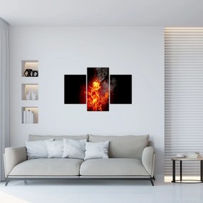 Obraz - Ruže v ohni (90x60 cm)