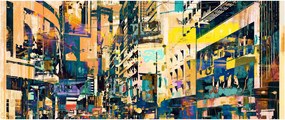 Obraz maľované abstrakcie (120x50 cm)