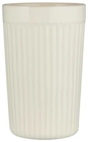 IB Laursen Smotanový keramický hrnček s vrúbkami CAFE MYNTE BUTTER CREAM