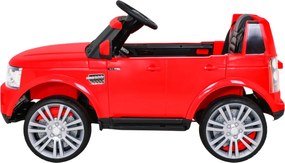 Ramiz Land Rover Discovery Elektrické auto pre deti, červené SUV + diaľkové ovládanie