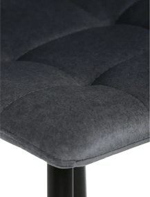 Barová stolička zamatová, sivá AUB-X7015 GREY2