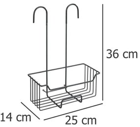 Polička do kúpeľne Milo Caddy, čierna