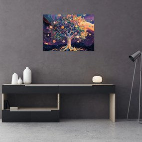 Obraz – Fialový strom plný energie (70x50 cm)