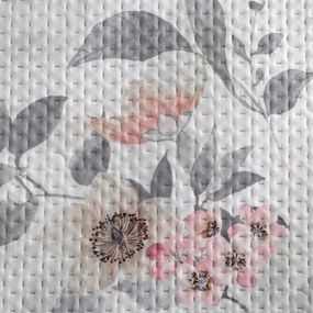 Dekorstudio Prehoz na posteľ ELIA s potlačou 170x210 cm - strieborný