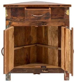 furniture-nabytek.cz - Masívna skrinka pod umývadlo Sumana z recyklovaného dreva, lakovaná, hnedá – 64×32×74 cm