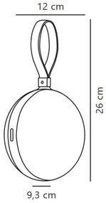 Nordlux - LED stmievateľné prenosné vonkajšie svietidlo BRING TO-GO LED/1W/3,7V