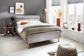 Dvojlôžková posteľ anika s úložným priestorom 180 x 200 cm sivá MUZZA