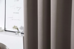 Sivo hnedý záves OXFORD 140x250 cm Zavesenie: Kovové krúžky