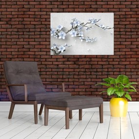 Obraz modrých kvetov (90x60 cm)