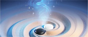 Obraz - Éterický yin-yang (120x50 cm)