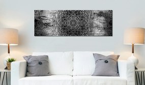 Artgeist Obraz - Mandala: Grey Depths Veľkosť: 150x50, Verzia: Premium Print