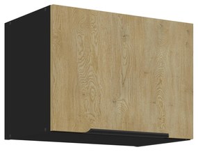 Horná kuchynská skrinka Carminia 50 GU-36 1F (dub cremona + čierna). Akcia -20%. Vlastná spoľahlivá doprava až k Vám domov. 1128003