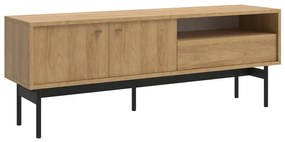 TV skrinka/stolík Oscar O4  (prírodný hikor + čierna). Vlastná spoľahlivá doprava až k Vám domov. 1100512