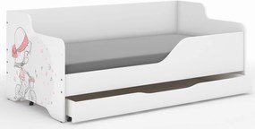 Wooden Toys Detská posteľ LILU 160x80  Dievčatko na bicykli – bočné steny