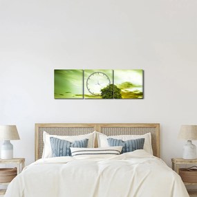 Obraz - Strom života (s hodinami) (90x30 cm)