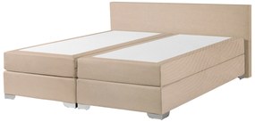 Kontinentálna posteľ čalúnená béžová 180x200 cm PRESIDENT Beliani