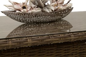 Deokork Ratanový stôl výsuvný jedálenský/odkladací 150 x 80 cm BORNEO LUXURY (hnedá)