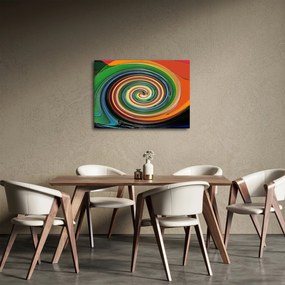 Abstraktný obraz - farebná špirála (70x50 cm)