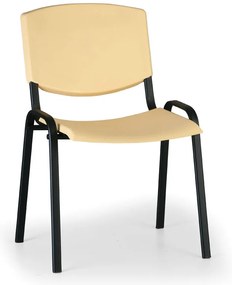 Konferenčná stolička Design - čierne nohy, žltá