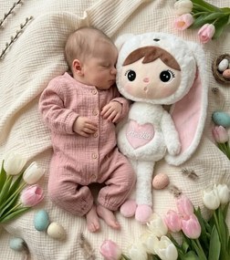 Mojkáčik - Bábika zajačik krémová 48 cm