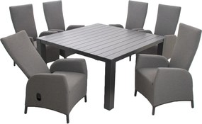 Doppler PRATO PARIS sivé - luxusná záhradná súprava 6+1