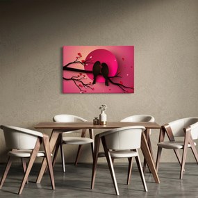 Obraz - Zamilované vtáčiky (90x60 cm)