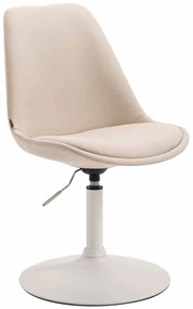 Stolička Maverick W - látka, podnož kov biela matná - Krémová