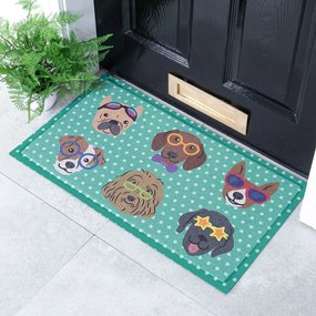 Rohožka 40x70 cm Dogs on Polka Dots – Artsy Doormats